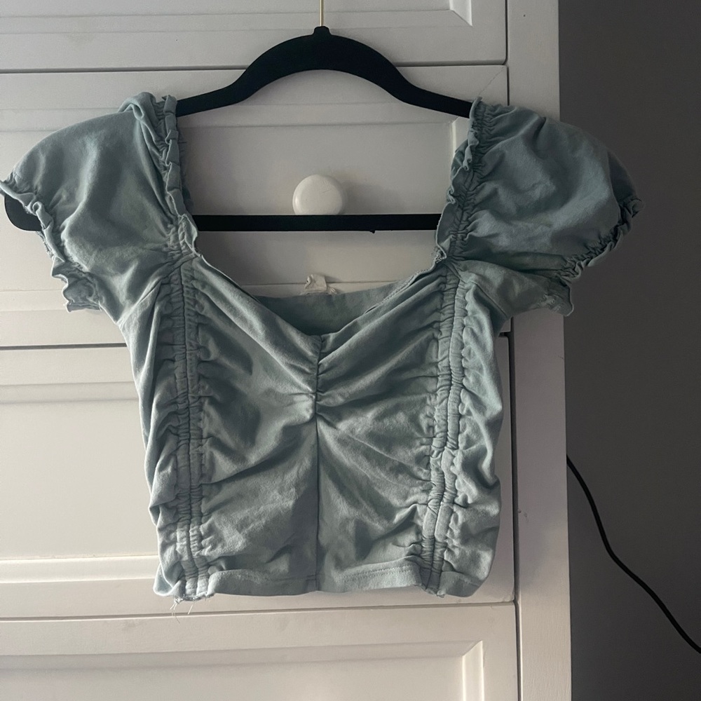 light blue crop